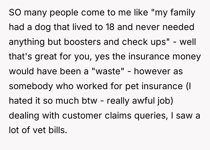 SO many people come to me like "my family had...