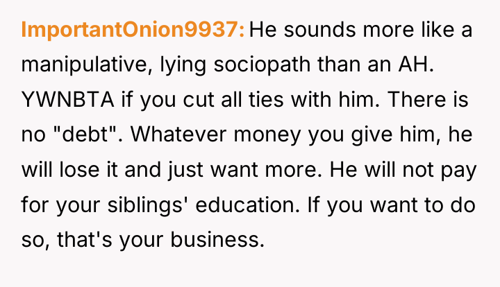 ImportantOnion9937 He sounds more like a manipulative, lying sociopath than...