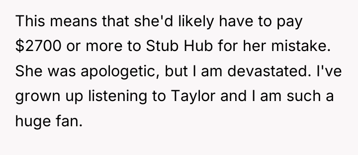 This means that she'd likely have to pay $2700 or...