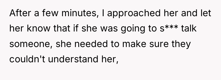 After a few minutes, I approached her and let her...