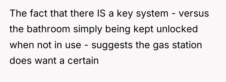 The fact that there IS a key system - versus...
