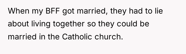 When my BFF got married, they had to lie about...