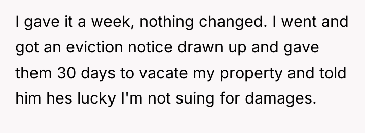 I gave it a week, nothing changed. I went and...
