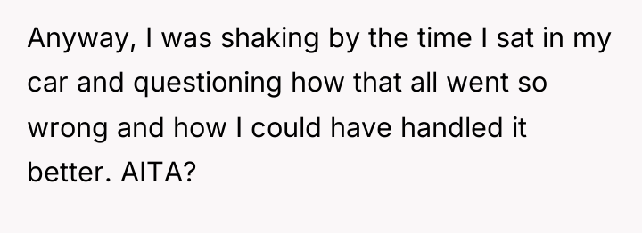 Anyway, I was shaking by the time I sat in...