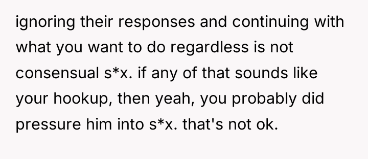 ignoring their responses and continuing with what you want to...