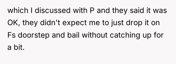 which I discussed with P and they said it was...