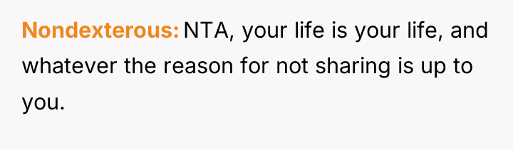 Nondexterous NTA, your life is your life, and whatever the...
