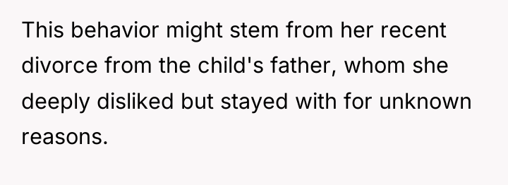 This behavior might stem from her recent divorce from the...