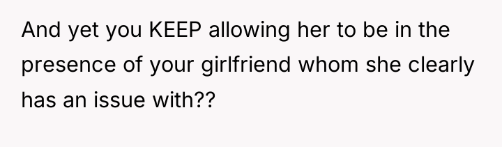 And yet you KEEP allowing her to be in the...