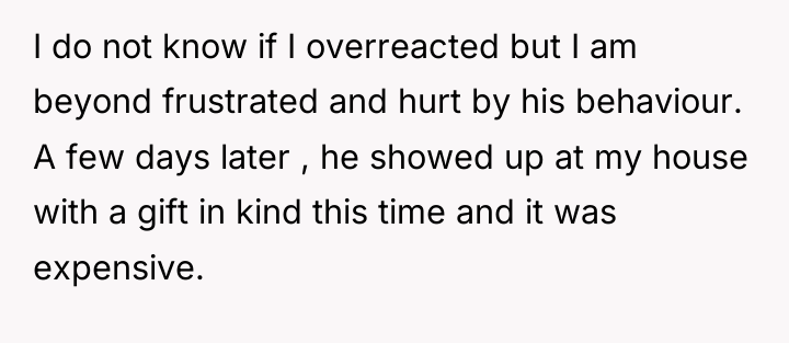 I do not know if I overreacted but I am...