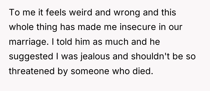 To me it feels weird and wrong and this whole...