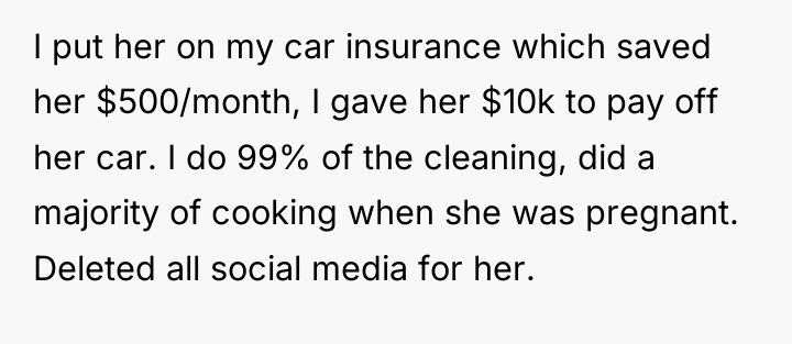 I put her on my car insurance which saved her...