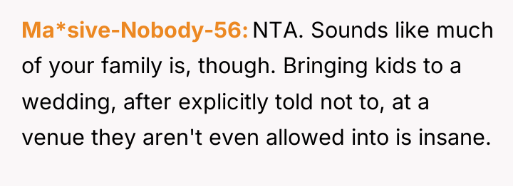 Ma*sive-Nobody-56 NTA. Sounds like much of your family is, though....