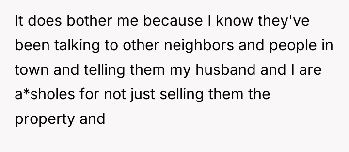 It does bother me because I know they've been talking...