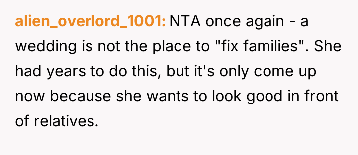 alien_overlord_1001 NTA once again - a wedding is not the...
