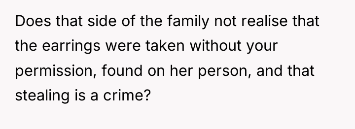 Does that side of the family not realise that the...