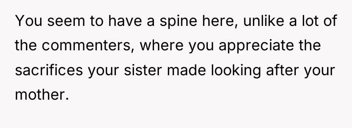 You seem to have a spine here, unlike a lot...