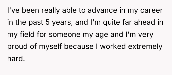 I've been really able to advance in my career in...