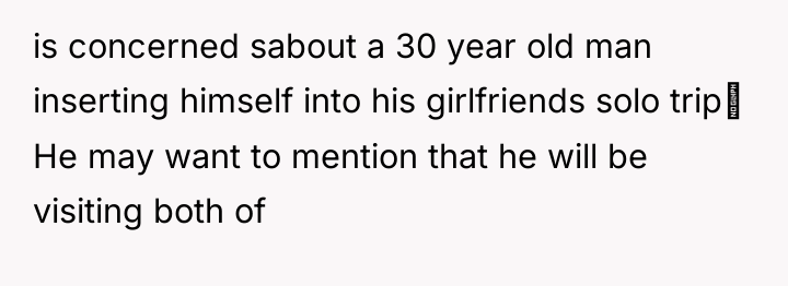 is concerned sabout a 30 year old man inserting himself...