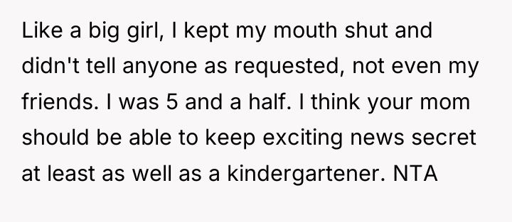 Like a big girl, I kept my mouth shut and...