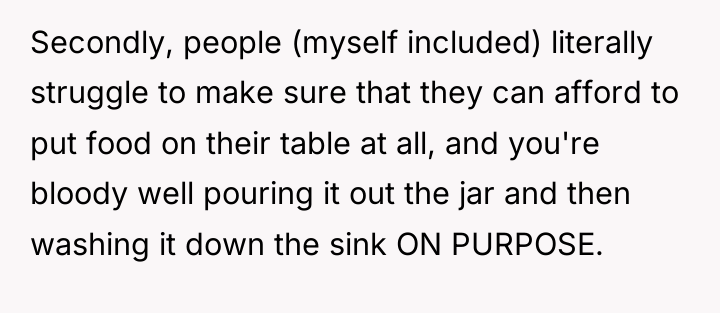 Secondly, people (myself included) literally struggle to make sure that...