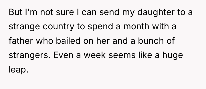 But I'm not sure I can send my daughter to...