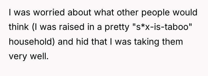 I was worried about what other people would think (I...