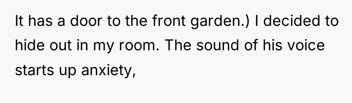 It has a door to the front garden.) I decided...