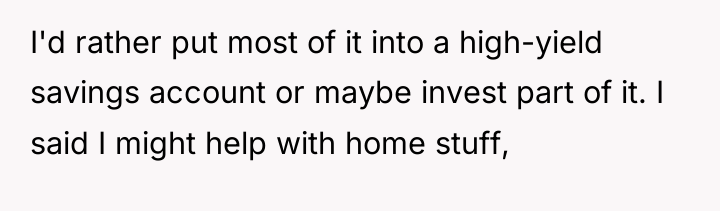 I'd rather put most of it into a high-yield savings...
