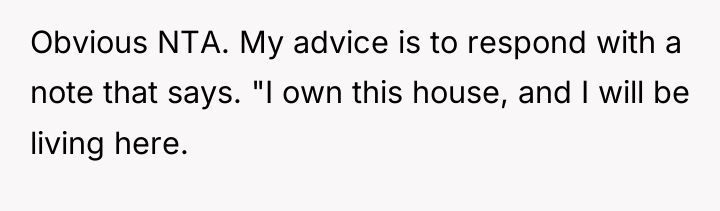 Obvious NTA. My advice is to respond with a note...