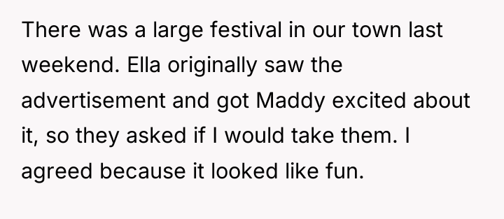There was a large festival in our town last weekend....