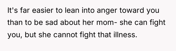 It's far easier to lean into anger toward you than...