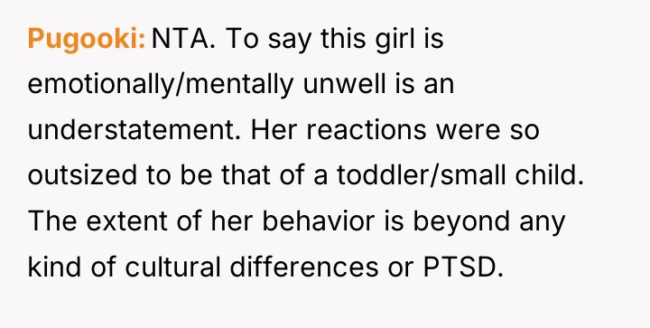 Pugooki NTA. To say this girl is emotionally/mentally unwell is...