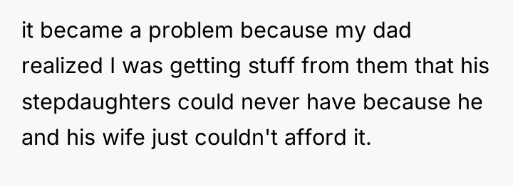 it became a problem because my dad realized I was...