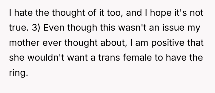 I hate the thought of it too, and I hope...