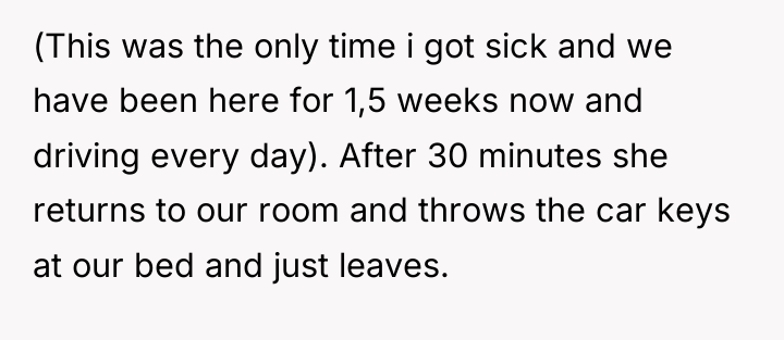 (This was the only time i got sick and we...