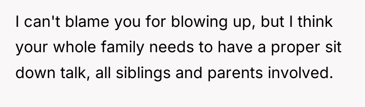 I can't blame you for blowing up, but I think...