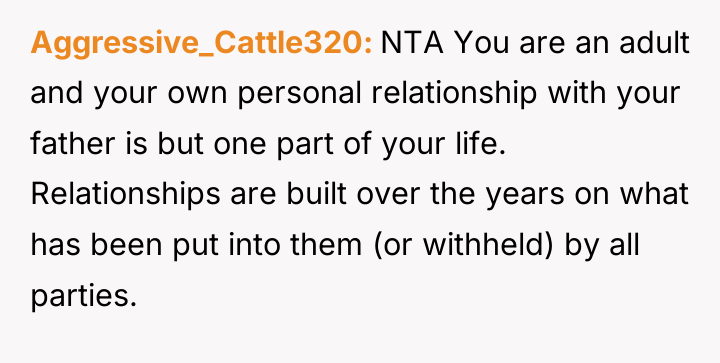 Aggressive_Cattle320 NTA You are an adult and your own personal...