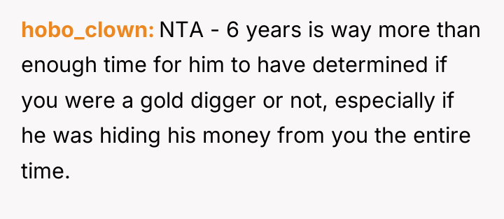 hobo_clown NTA - 6 years is way more than enough...
