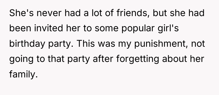 She's never had a lot of friends, but she had...