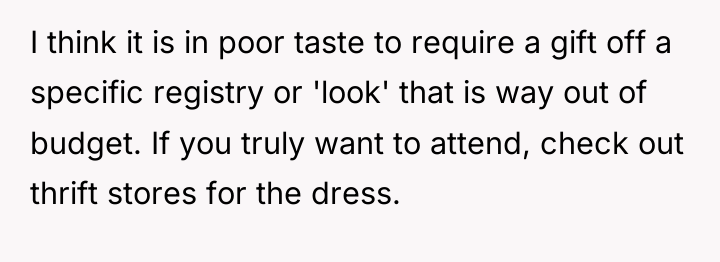 I think it is in poor taste to require a...