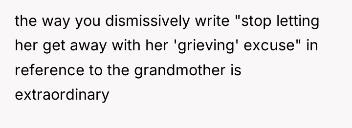 the way you dismissively write "stop letting her get away...