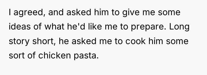 I agreed, and asked him to give me some ideas...
