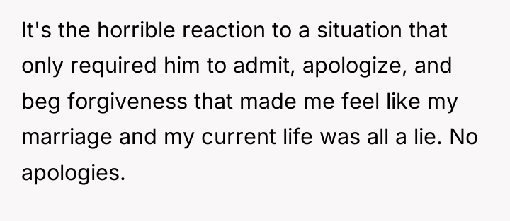 It's the horrible reaction to a situation that only required...