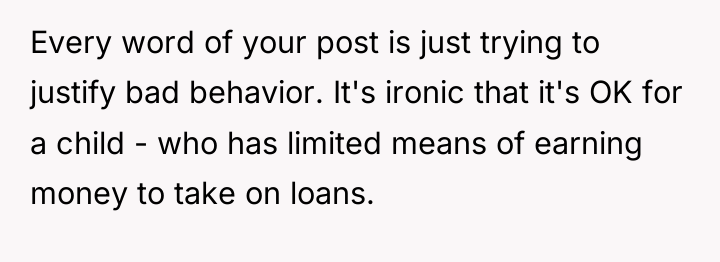 Every word of your post is just trying to justify...