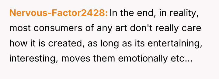 Nervous-Factor2428 In the end, in reality, most consumers of any...