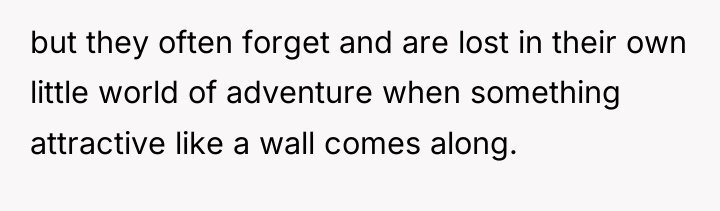 but they often forget and are lost in their own...