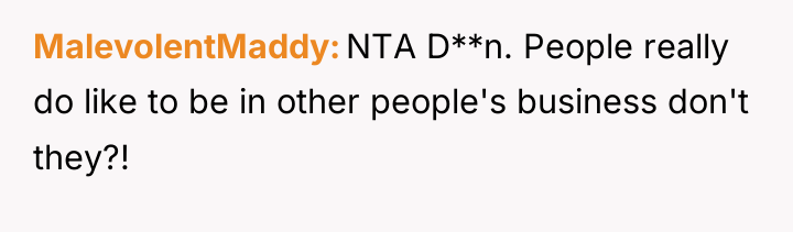 MalevolentMaddy NTA D**n. People really do like to be in...
