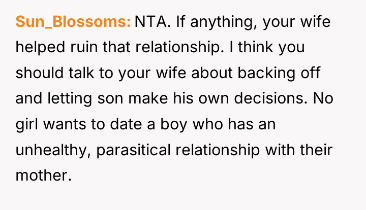 Sun_Blossoms NTA. If anything, your wife helped ruin that relationship....