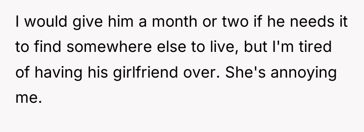 I would give him a month or two if he...